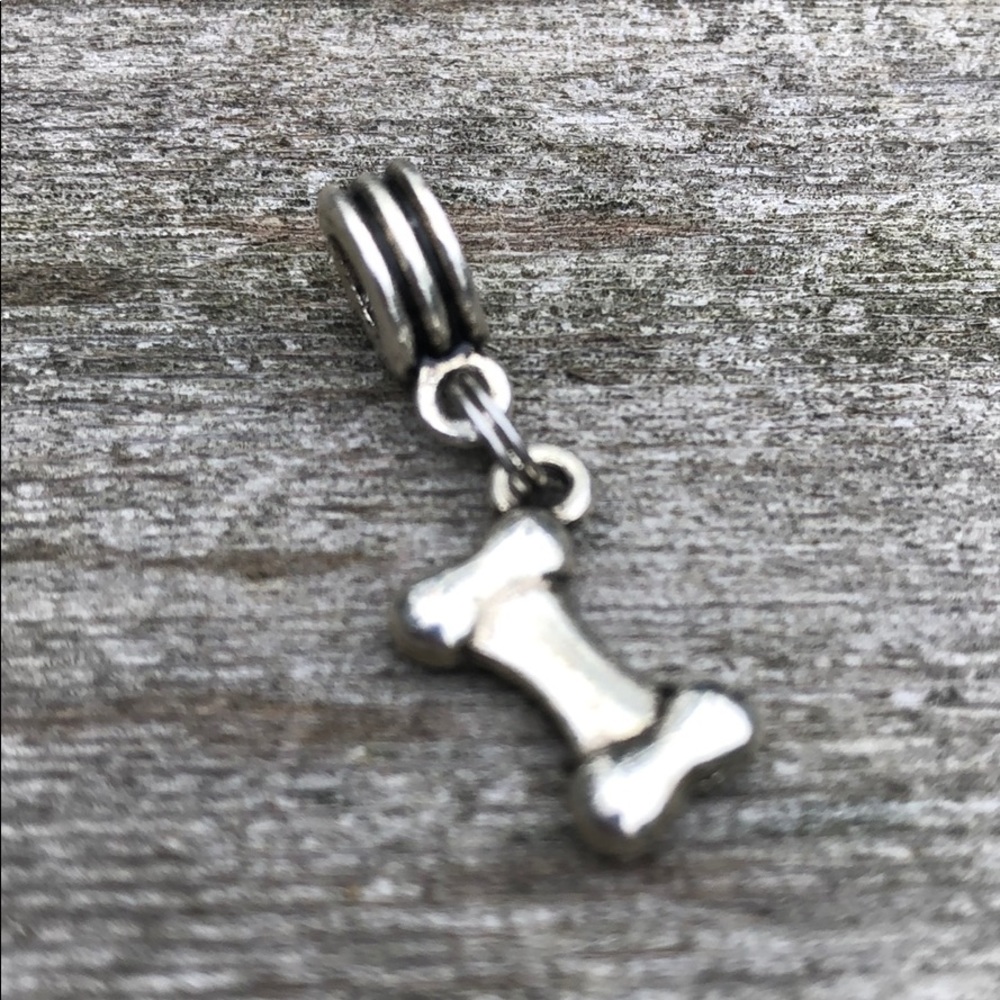 Charm silver Dog Bone dangles works w/pandora - Picture 3 of 6